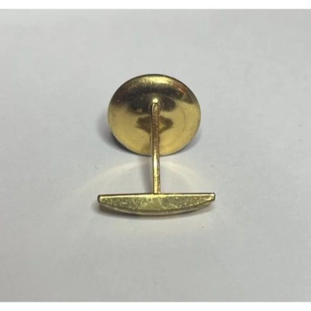 Vintage Blue Moon Glow Cabochon Gold Tone SINGLE
